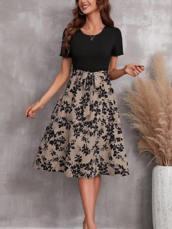 women brown dress