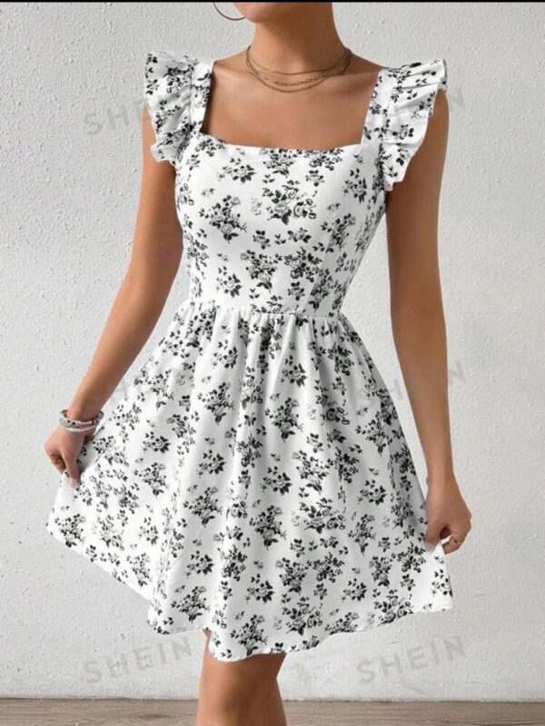 women short white with black dress