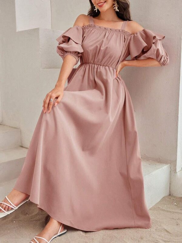 women pink dress